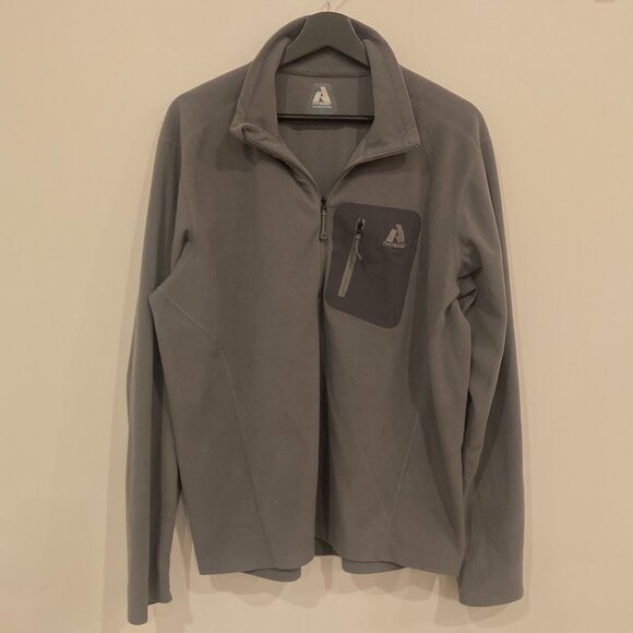 Large Men's Eddie Bauer Ascent 1/2 Zip Fleece - Grey - Picture 1 of 3